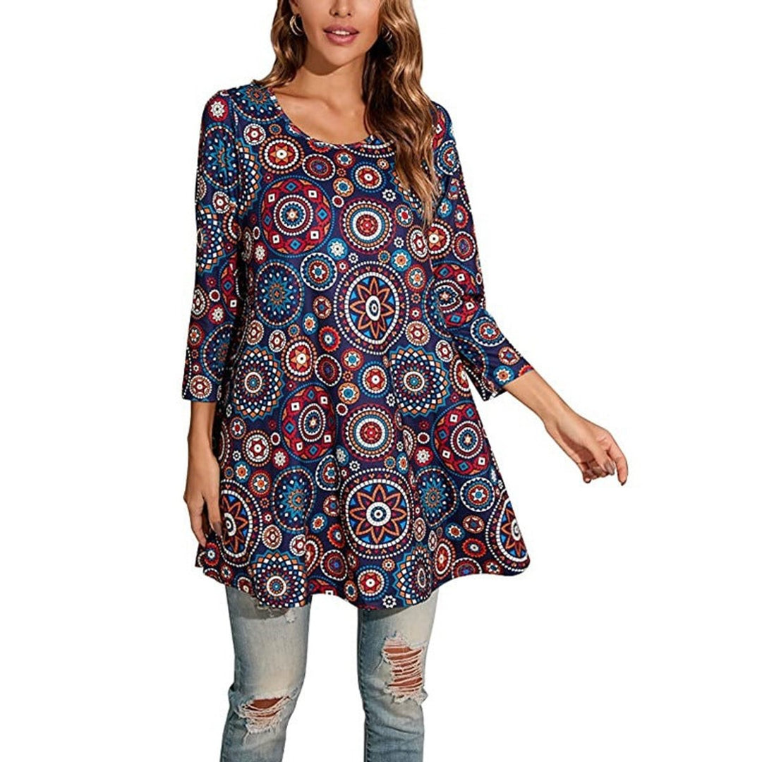 Emily | A-Linien-Tunika mit auffälligem Mandala-Print
