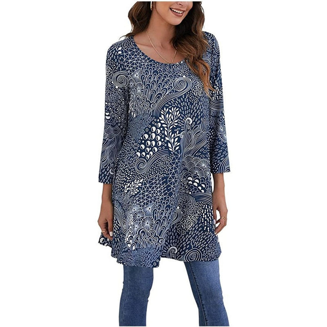 Emily | A-Linien-Tunika mit auffälligem Mandala-Print