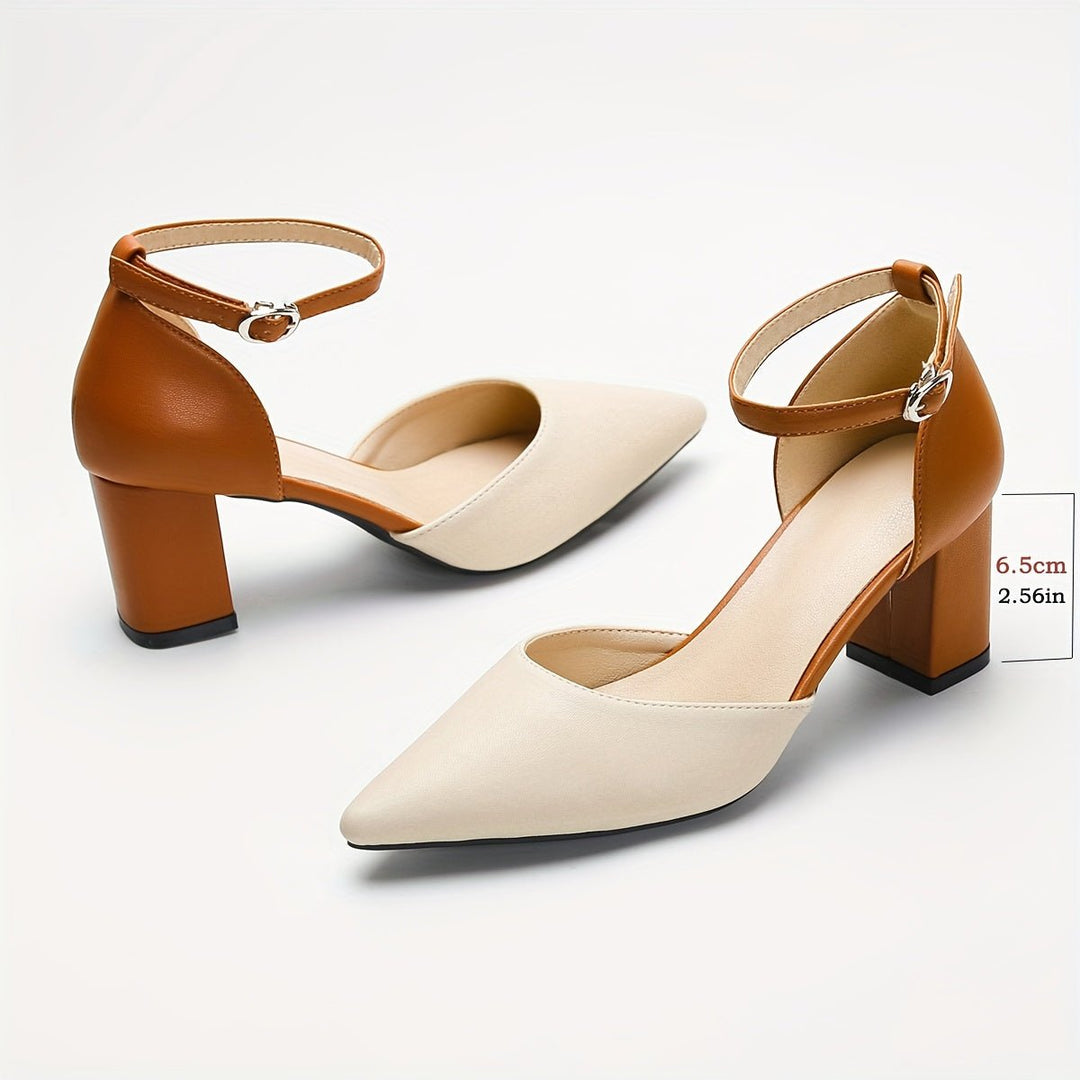 Marielle | Two Tone Strap Heels – Elegant Design for Women