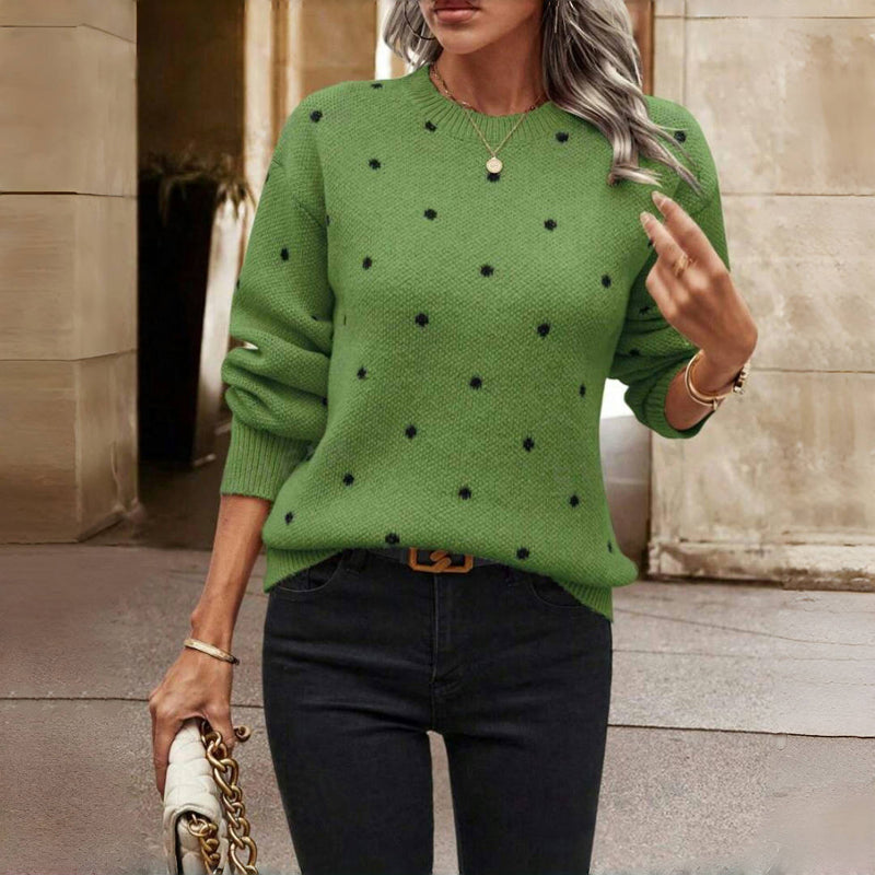 Victoria | Elegant Dotted Knit Sweater For Effortless Everyday Style