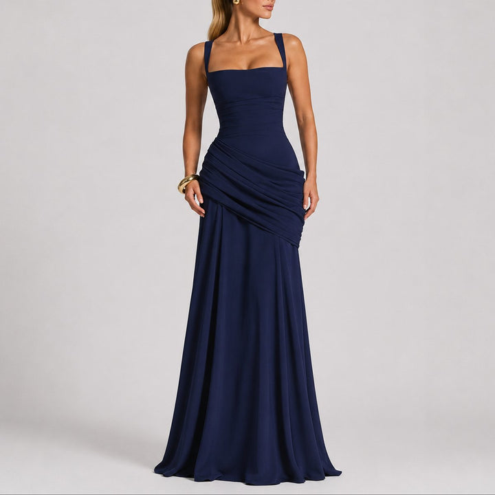 Grace | Elegantes und leichtes gerafftes Maxikleid für Herbsthochzeiten