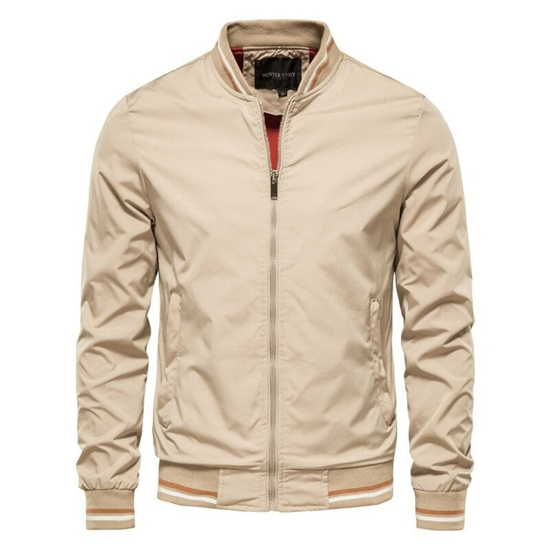 Leo | Moderne und sportliche Bomberjacke mit kontrastierenden Rippstrickbündchen