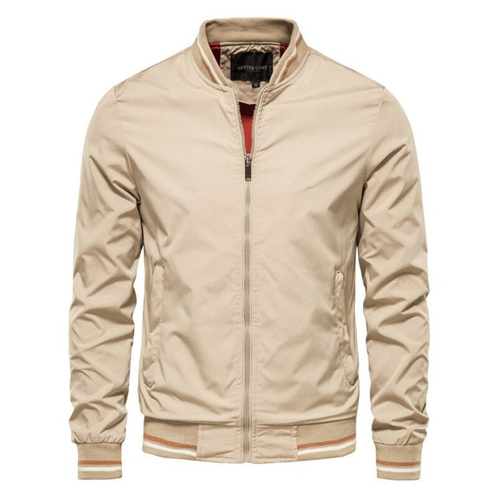 Leo | Moderne und sportliche Bomberjacke mit kontrastierenden Rippstrickbündchen