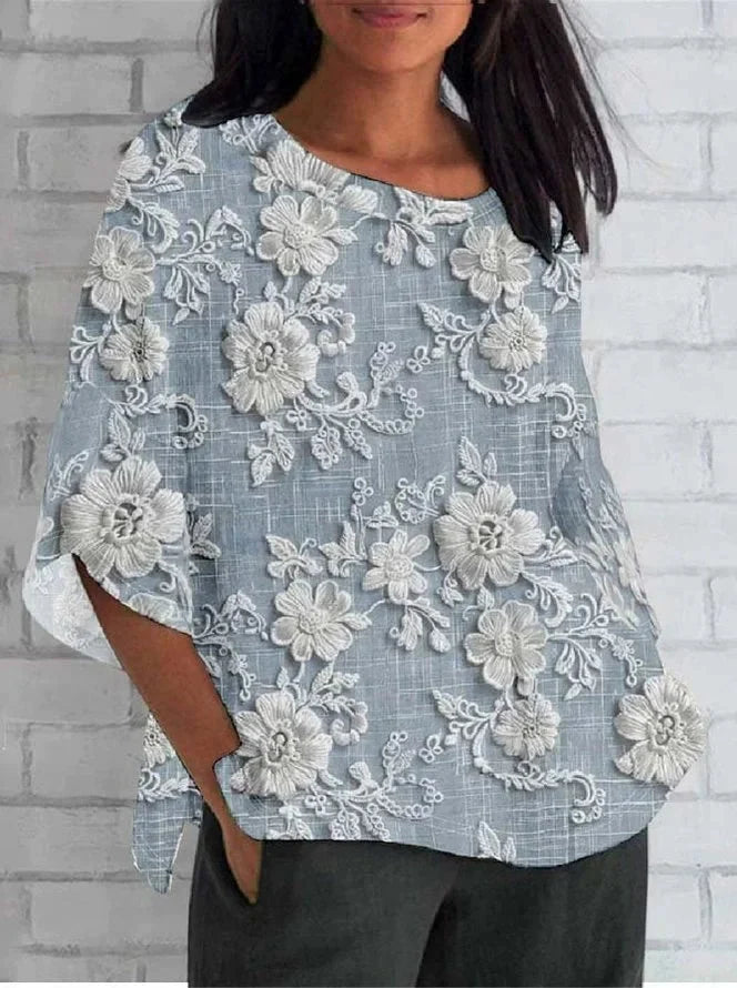 Mira | Floral Blouse – Timeless Relaxed Style for Women