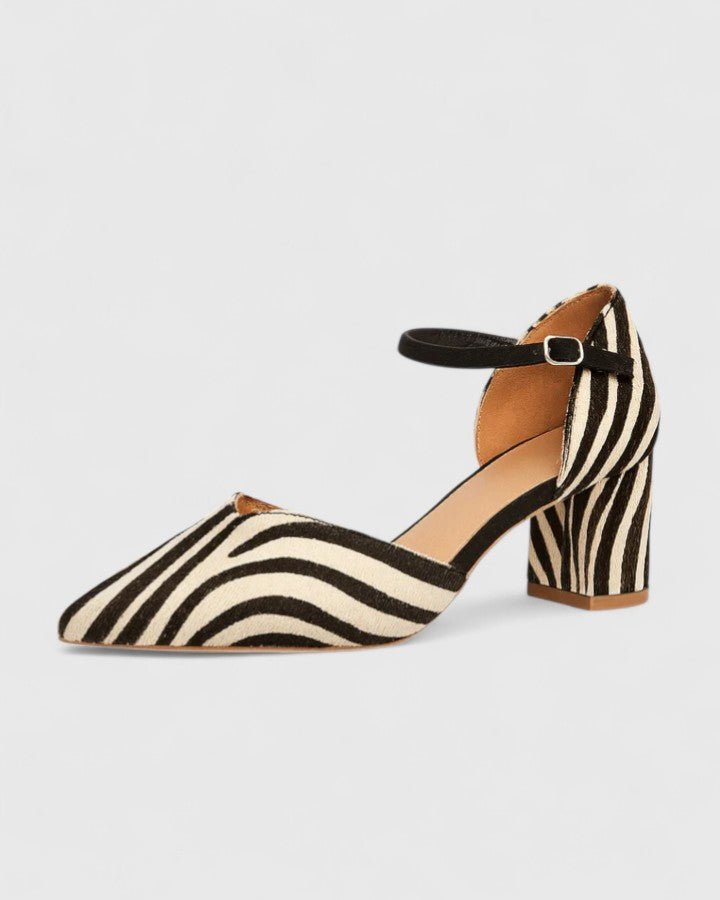 Natalie | Pointed Striped Heels – Modern Elegant Design for Women