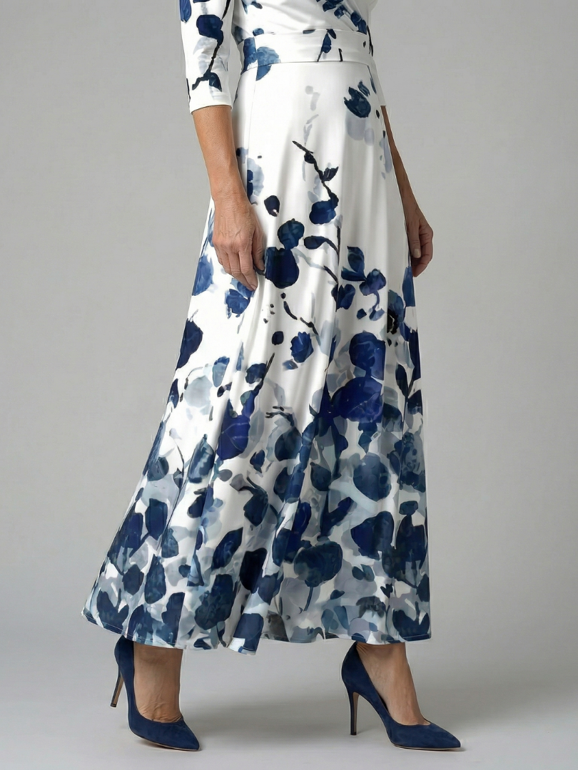 Celine | Midi Dress – Floral Cross Wrap Style for Women