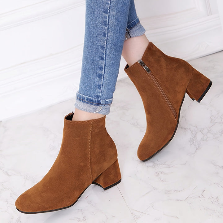 Elizabeth | Elegant Suede-Finish Chelsea Ankle Boots
