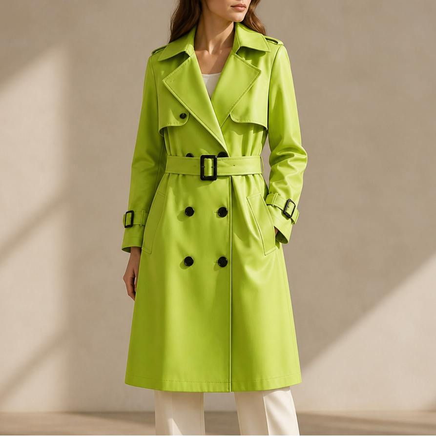 Winterly | Mid-Length Trench Coat – Belted Style for Women