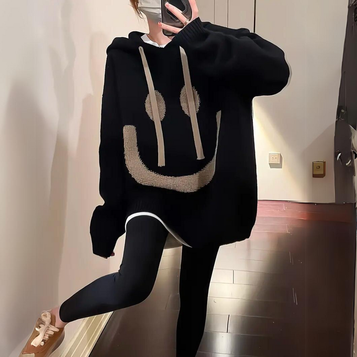 Vans | Oversized Hoodie with Smiley Face for Relaxed Style