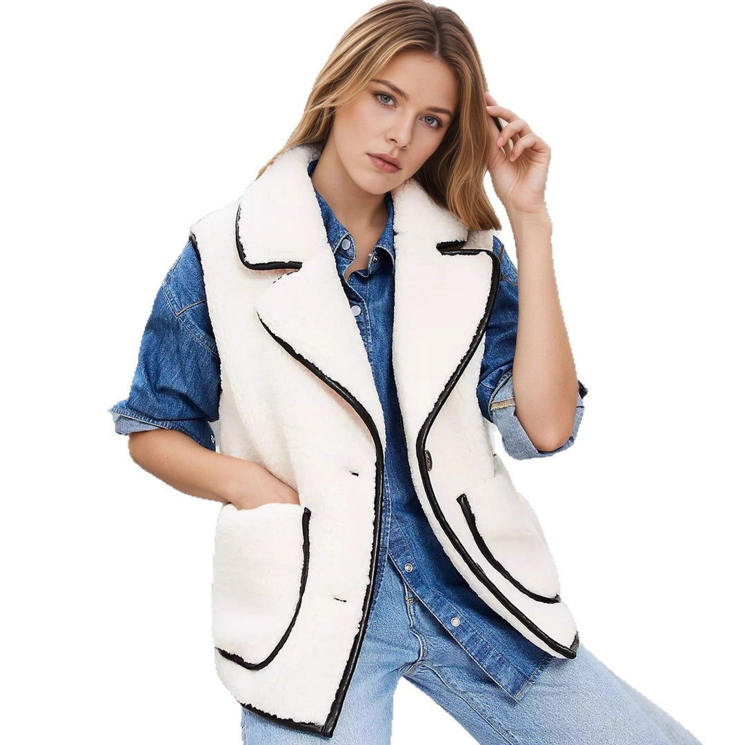 Sophie | Gilet elegante con motivo a rilievo a maglia rasata