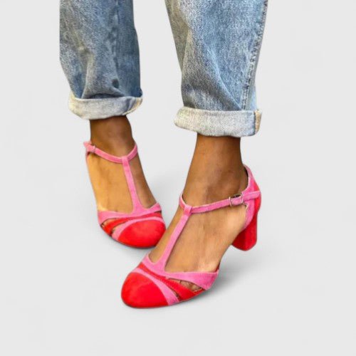 Jessica | Color Block Modern Heels – Stylish Everyday Comfort for Women