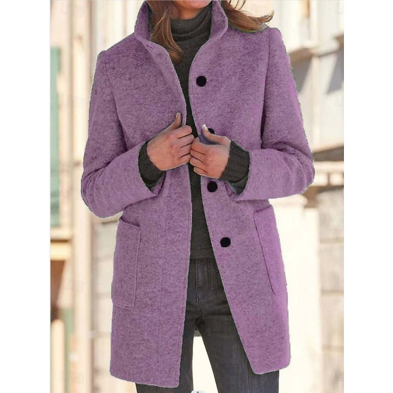 Felicity | Stand-Collar Coat – Timeless Everyday Elegance for Women