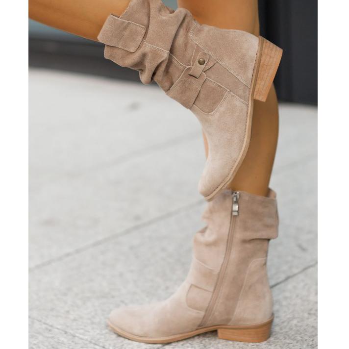 Dede | Relaxed-Fit Slouch Ankle Boots with Low Block Heel