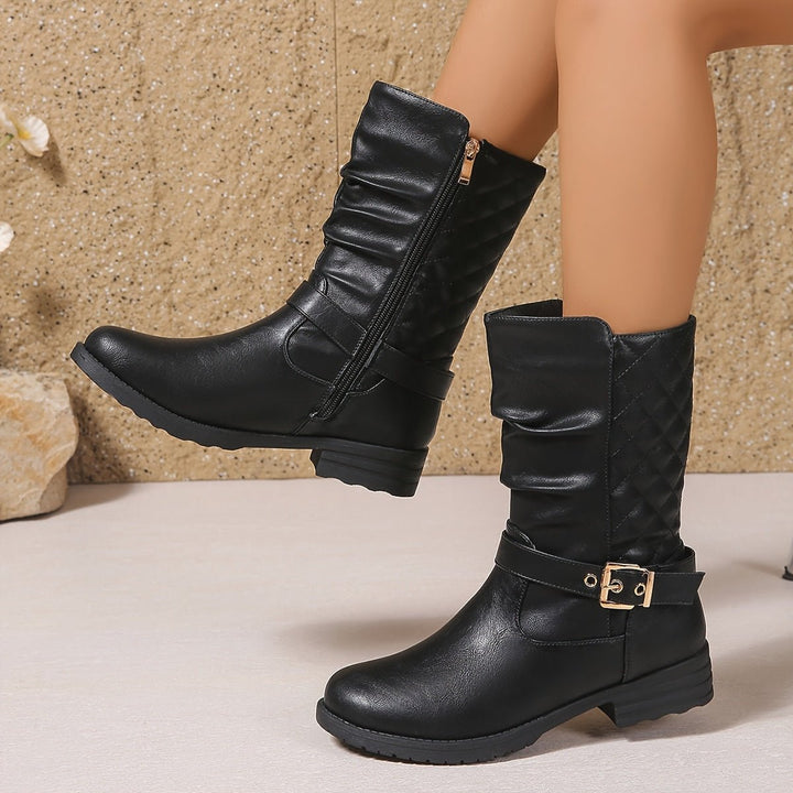Tamara | Elegante und stilvolle Schnallenstiefel bis zur Wadenmitte