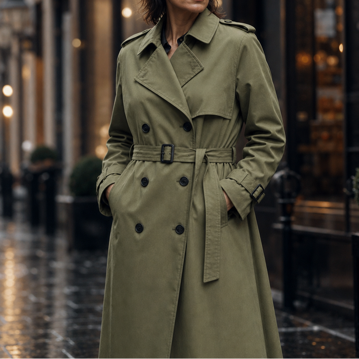 Mayfield | Long Trench Coat – Double-Breasted Stylish Layer