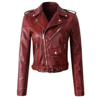 Petra | Confident And Edgy Cropped Faux Leather Jacket