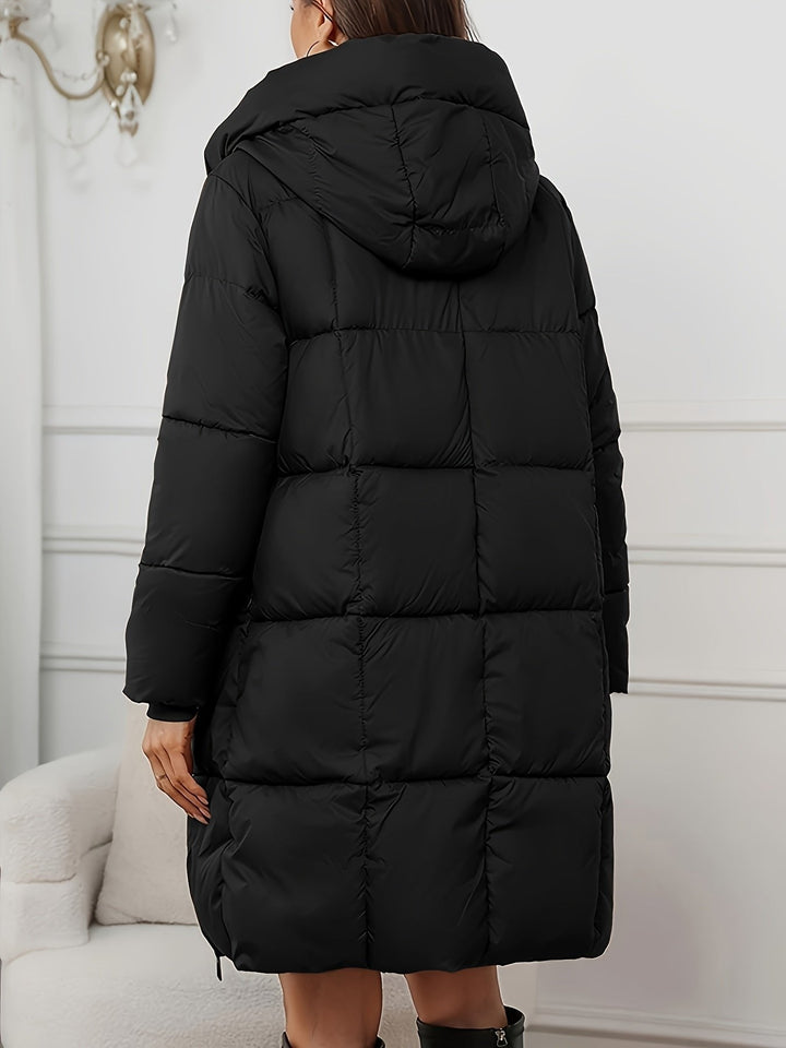 Camilla | Hooded Longline Puffer Coat for Everyday Elegance
