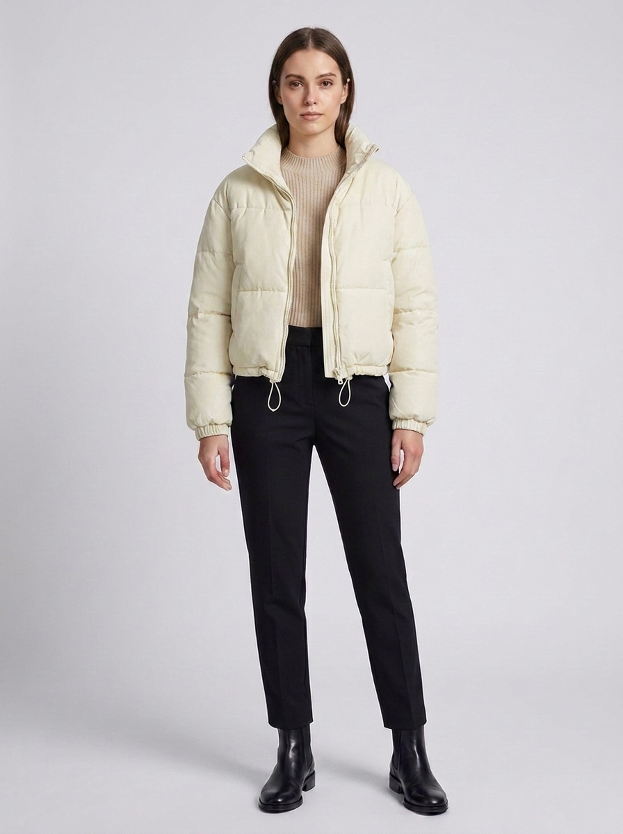 Velora | Puffer Jacket – Stylish Stand Collar for Women