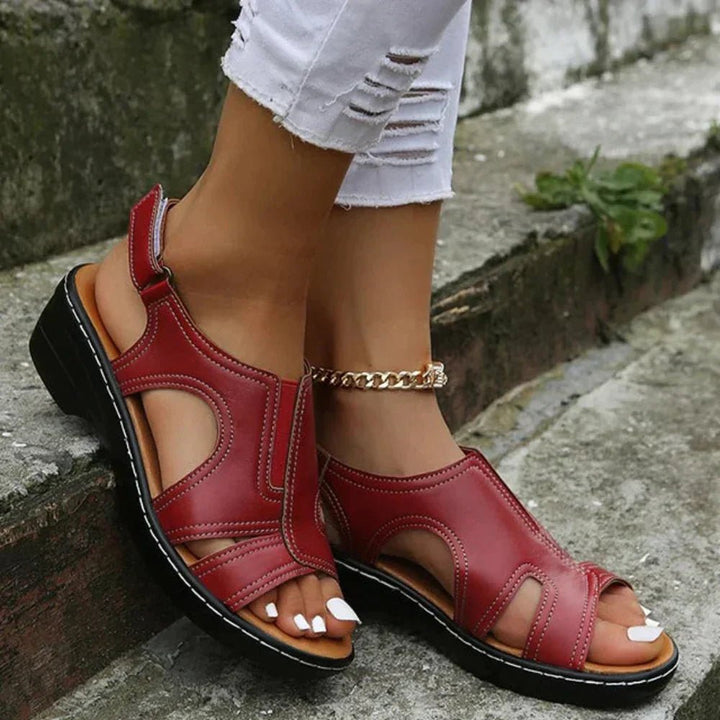 Leonie | Orthopedic Wedge Sandals – Comfortable Slip-On Design for Women