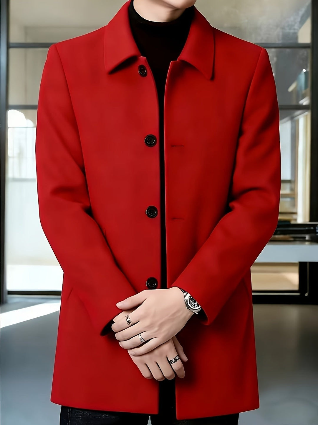 Gerard | Single-Breasted Overcoat – Timeless Style for Men