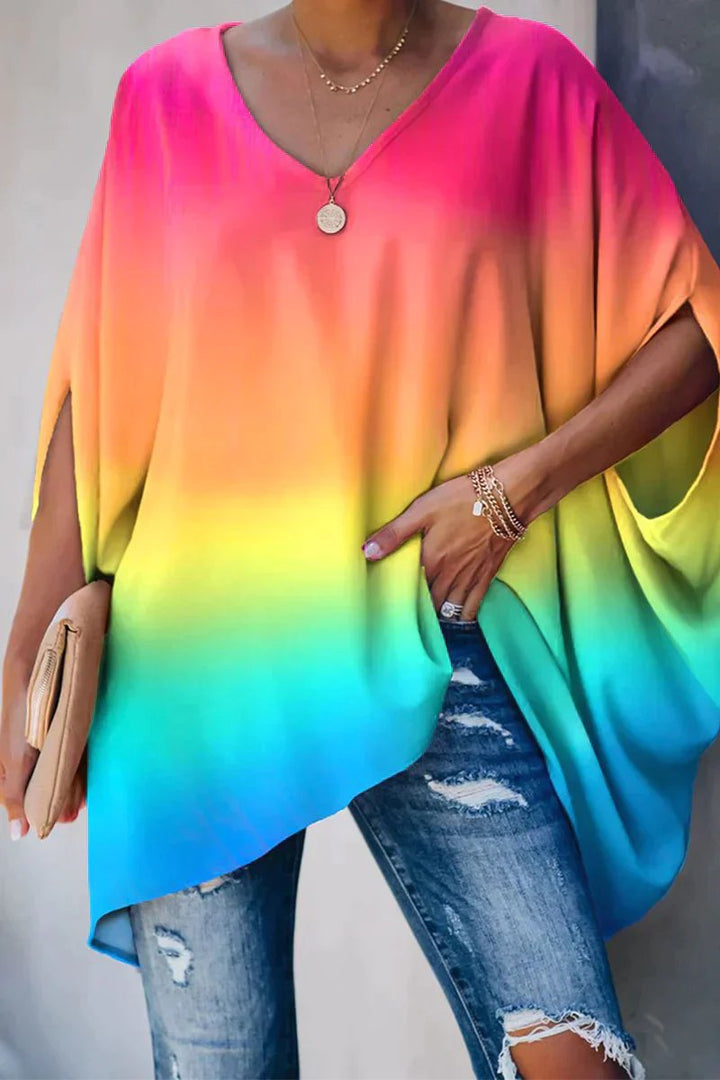 Sophie | Elegantes Oversize-Tunikashirt mit V-Ausschnitt