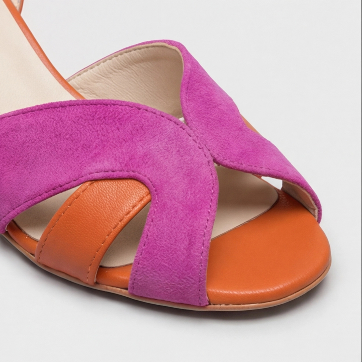 Amanda | Orthopedic Heels – Modern Color Block Design for Women