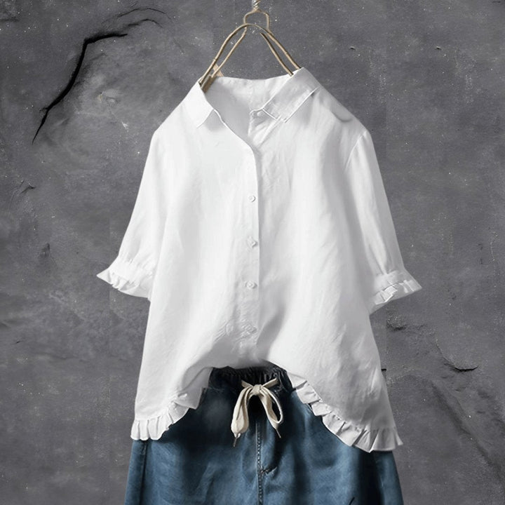 Willa | Ruffle-Hem Blouse – Effortlessly Feminine Style for Women