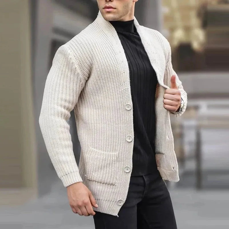 Oliver | Cardigan in maglia moderno e funzionale dallo stile urbano
