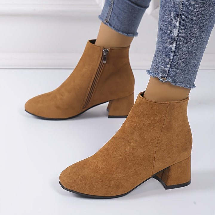 Elizabeth | Elegant Suede-Finish Chelsea Ankle Boots