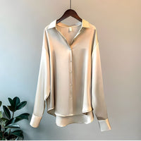 Clara | Luxurious And Versatile Silk Blend Long-Sleeve Shirt