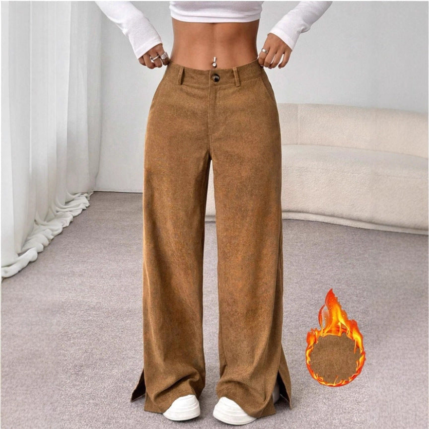 Isabella | Schicke High-Waist-Hose mit weitem Bein und Schlitz