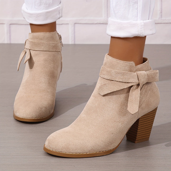 Daisy | Feminine And Sophisticated Bow Detail Ankle Boots