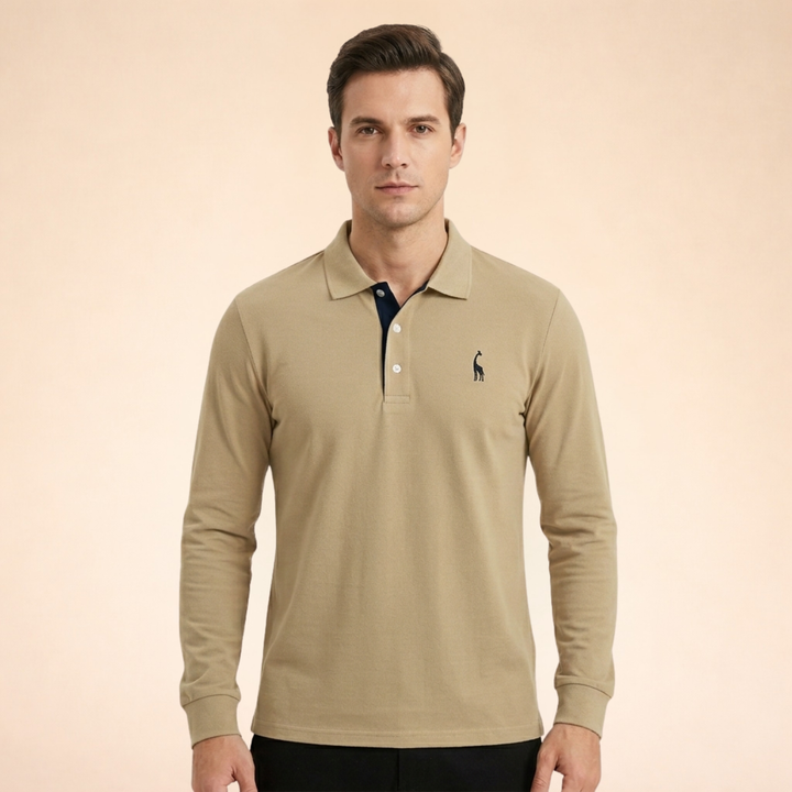 Anthony | Stilvolles & bequemes Langarm-Poloshirt
