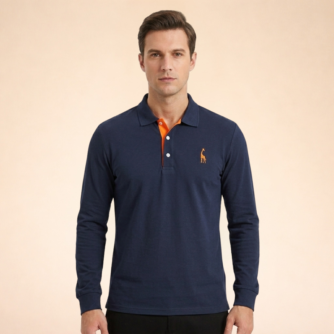 Anthony | Stilvolles & bequemes Langarm-Poloshirt