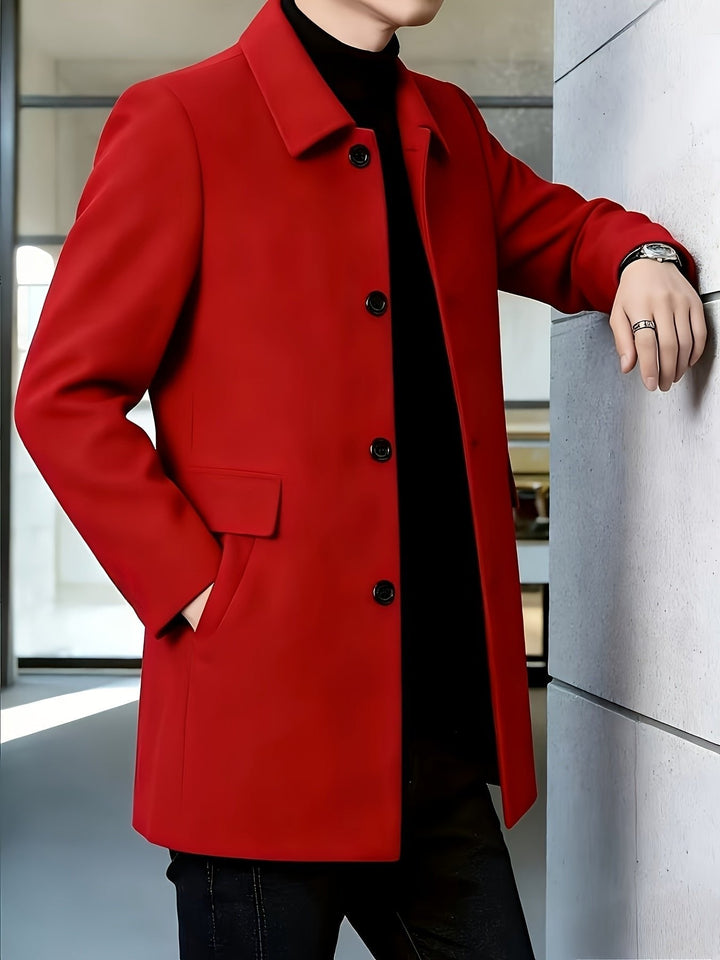 Gerard | Single-Breasted Overcoat – Timeless Style for Men