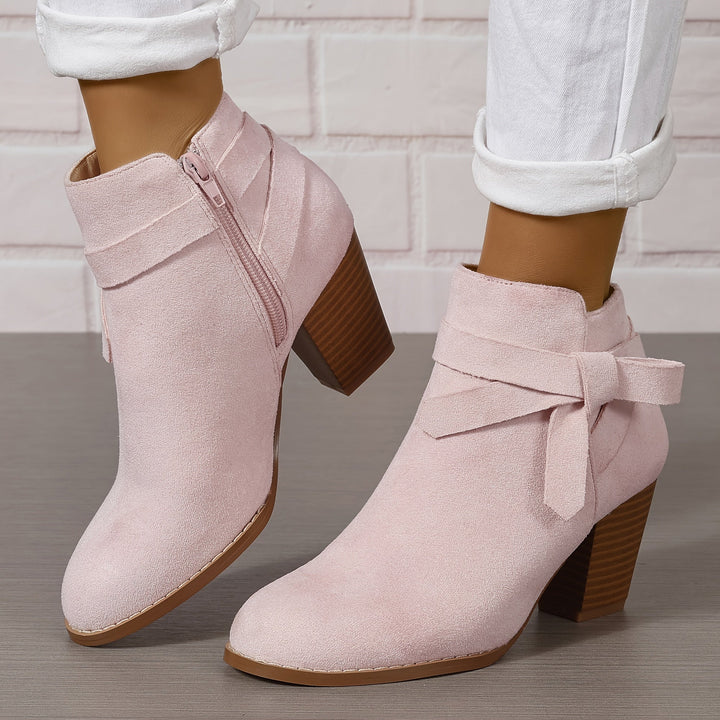 Daisy | Feminine And Sophisticated Bow Detail Ankle Boots