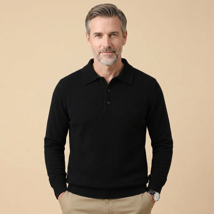 Harvey | Refined & Comfortable Long Sleeve Polo Shirt