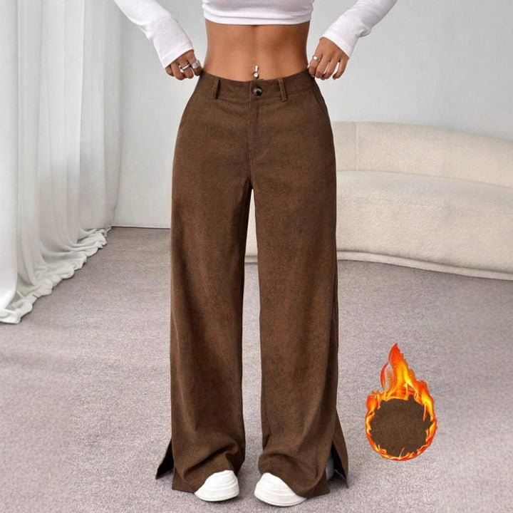 Isabella | Schicke High-Waist-Hose mit weitem Bein und Schlitz