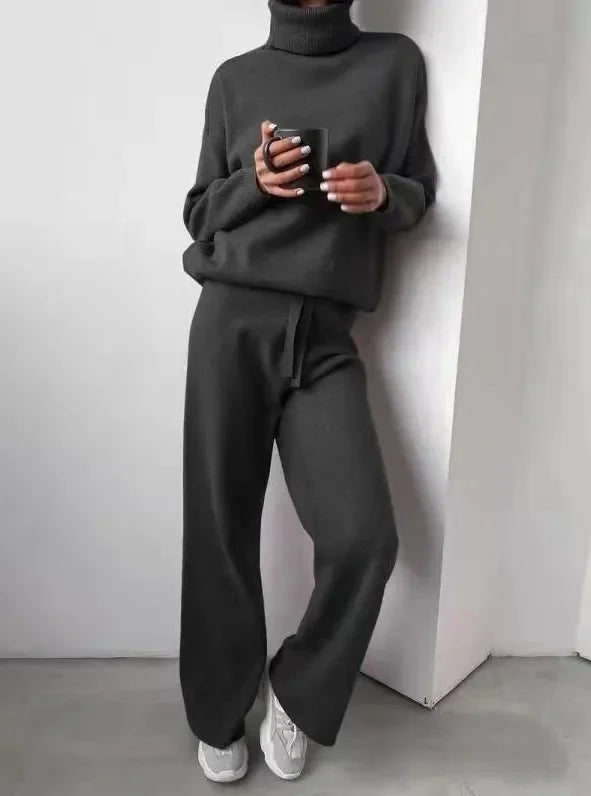 Marina | Elegante e confortevole completo a maglia a due pezzi con dolcevita