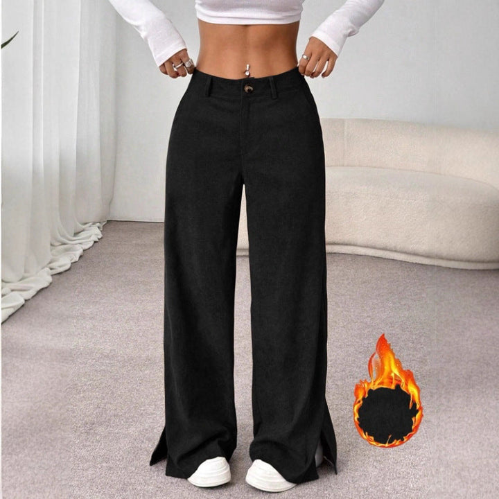 Isabella | Schicke High-Waist-Hose mit weitem Bein und Schlitz