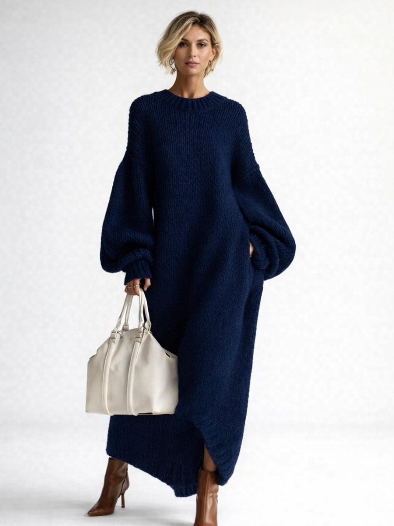 Valeria | Oversized Knit Maxi Dress for Women