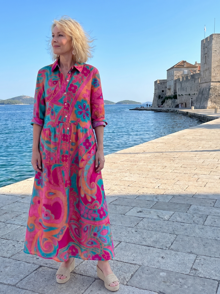 Klera | Midi Dress – Colorful Printed Design for Everyday Wear