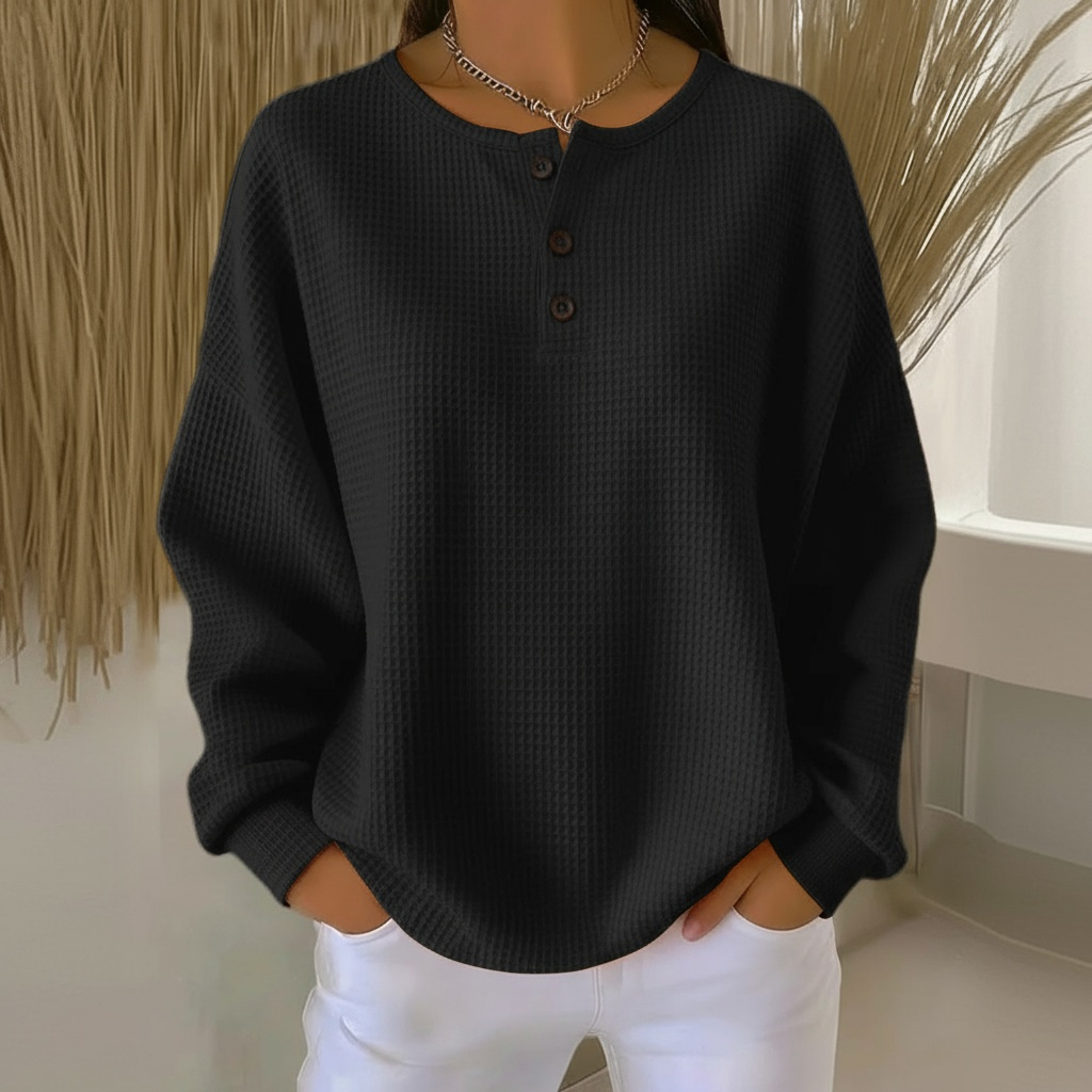 Juliane | Modern Cozy Waffle Knit Sweater