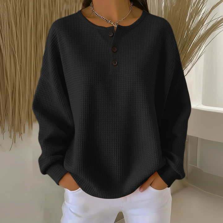Juliane | Modern Cozy Waffle Knit Sweater