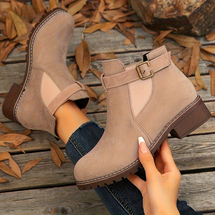 Florence | Chelsea-Stiefeletten mit Schnallendetail und Profilsohle