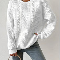 Noelle | Cable Knit Relaxed Sweatshirt