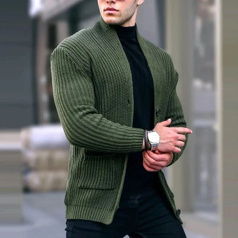 Oliver | Cardigan in maglia moderno e funzionale dallo stile urbano