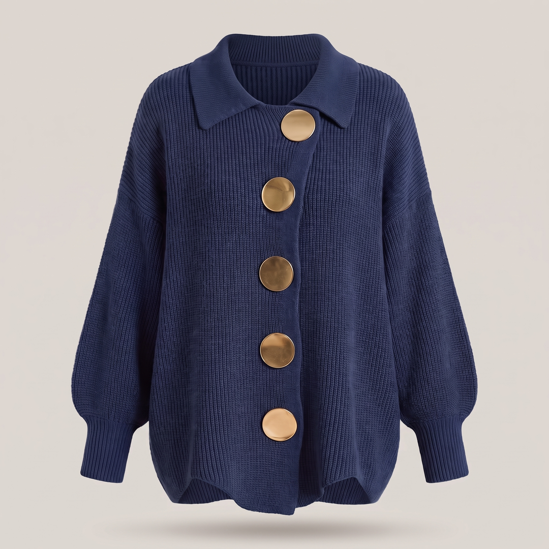 Mia | Relaxed Button-Front Knit Cardigan