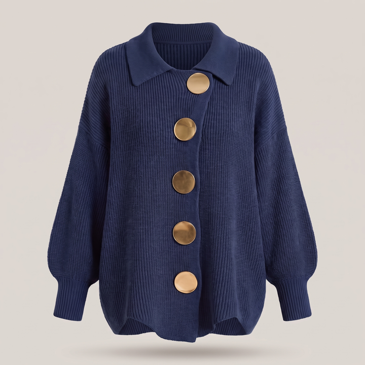 Mia | Relaxed Button-Front Knit Cardigan