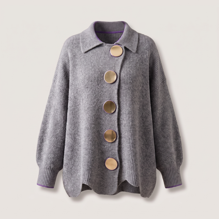 Mia | Relaxed Button-Front Knit Cardigan